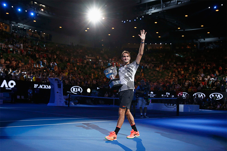 Tennis Federer defies odds to win Australian Open, 18th Slam title