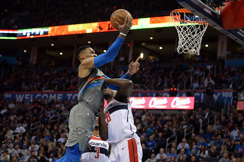 NBA: Westbrook pours in 46 as Thunder top Wizards