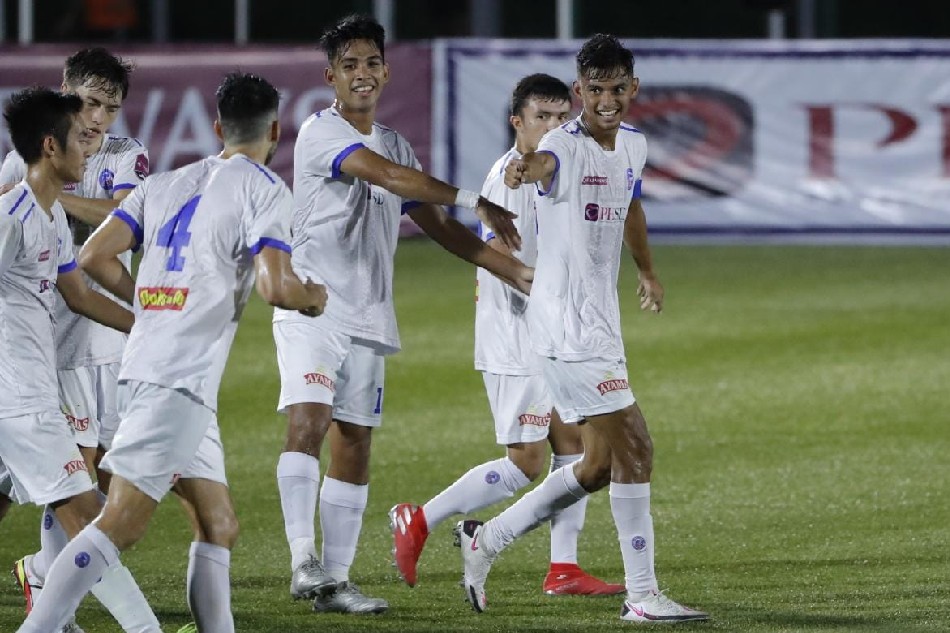 Jarvey Gayoso led the Azkals Developmental Team in its rout of Mendiola FC 1991 in the Copa Paulino Alcantara. Photo courtesy of the PFL
