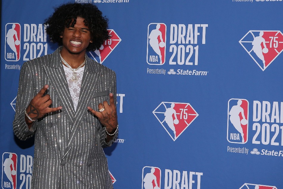Jalen Green (G League Ignite) arrives on the red carpet before the 2021 NBA Draft at Barclays Center. Brad Penner, USA TODAY Sports/Reuters