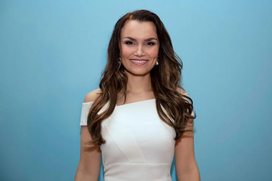 Actor Samantha Barks poses for a picture during the opening night of 