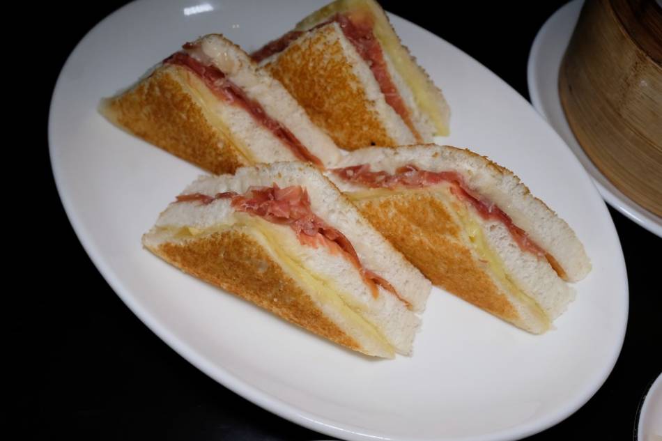 Bikini Sandwich with Jamon Serrano and Manchego Cheese. Jeeves de Veyra
