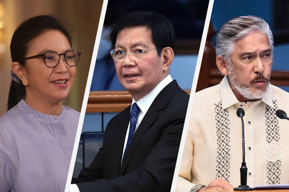Vice President Leni Robredo, Senator Panfilo Lacson and Senate President Vicente Sotto III, OVP/Albert Calvelo, Senate PRIB