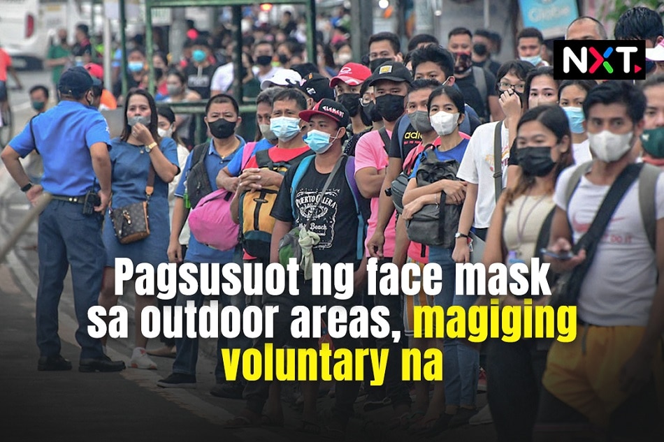 Face Mask Mandate Sa Outdoor Areas Voluntary Na ABS CBN News