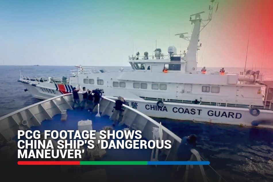 PCG Footage Shows China Ship S Dangerous Maneuver During Resupply