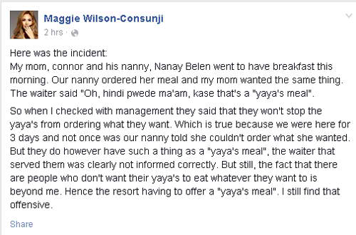 At exclusive Balesin, there are &#39;yaya meals&#39; 2