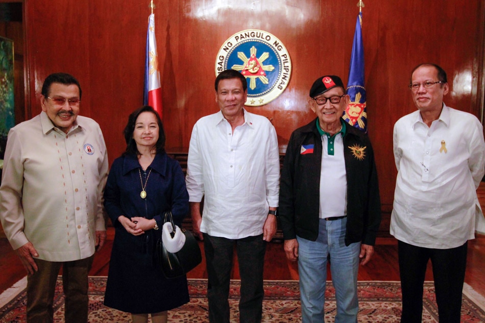 LOOK: Past, present presidents meet in Malacanang 1