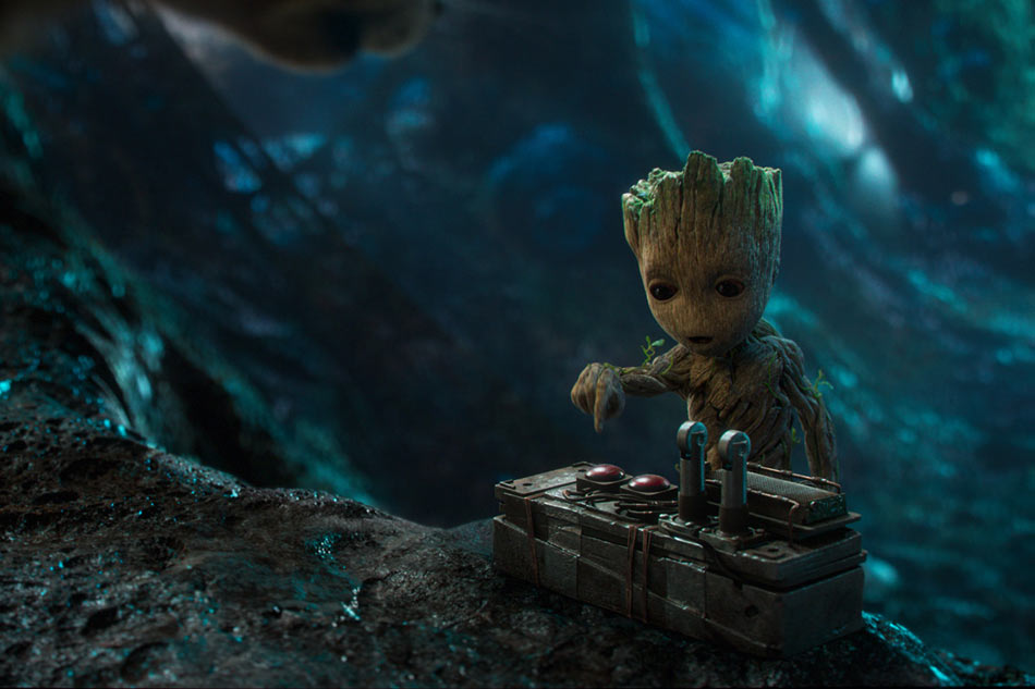 Baby Groot in a memorable scene from 'Guardians of the Galaxy Vol. 2.' Photo courtesy of Marvel Studios