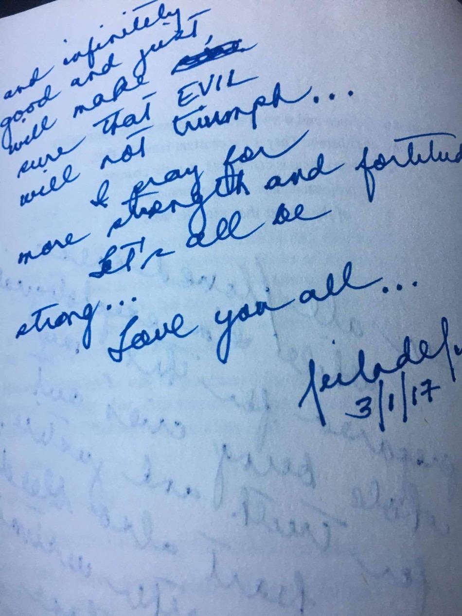 LOOK: De Lima&#39;s handwritten letter to her family 2