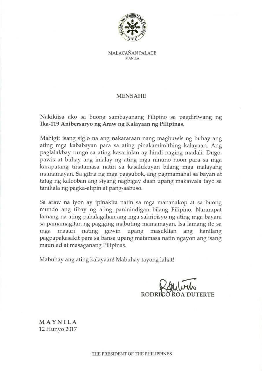 philippine independence day reflection essay