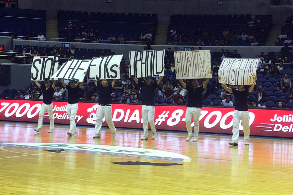 Ateneo's Blue Babble Battalion protests EJKs, CHR budget