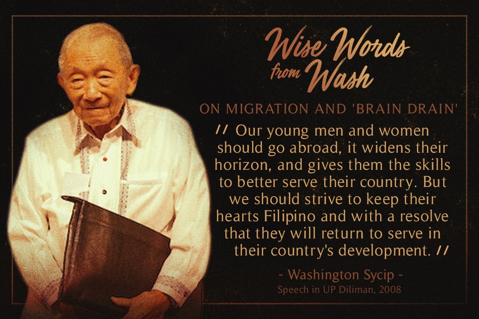 Wise words from Washington Sycip  ABS-CBN News