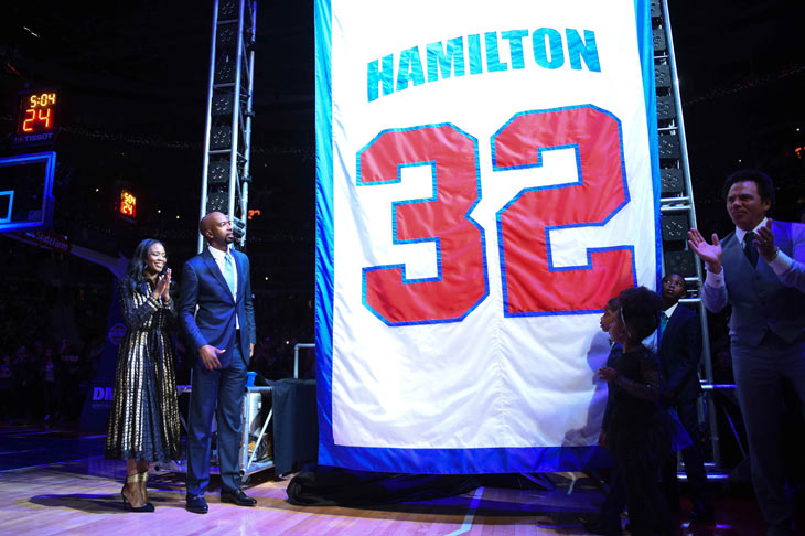 Detroit Pistons - 4 years ago today, #RichardHamilton had his No. 32 jersey  retired by the #Pistons. Drop your favorite Rip moment in the comments  below! 🎭