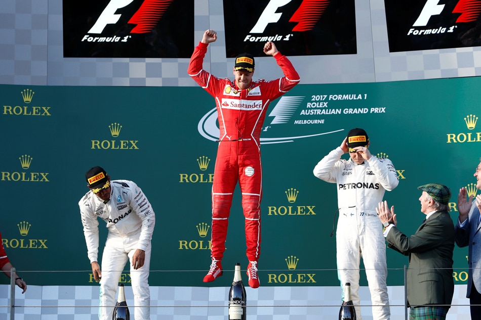 F Ferrari Prancing As Vettel Wins In Australia Abs Cbn News