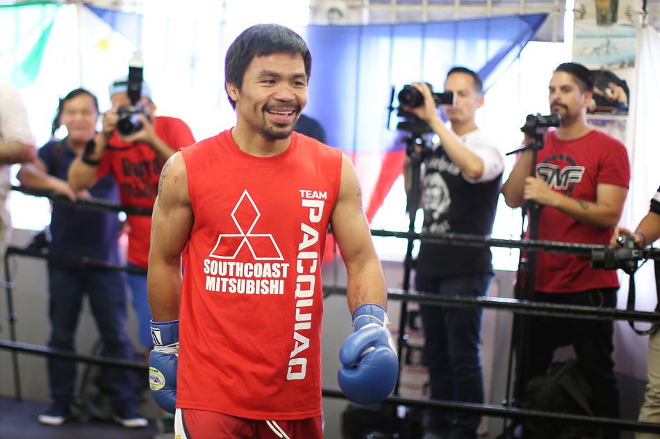 Pacquiao spars with Aussie who fights like Horn 1