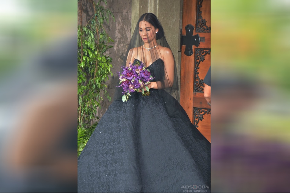 LOOK Maja Salvador stuns in black wedding gown ABSCBN News