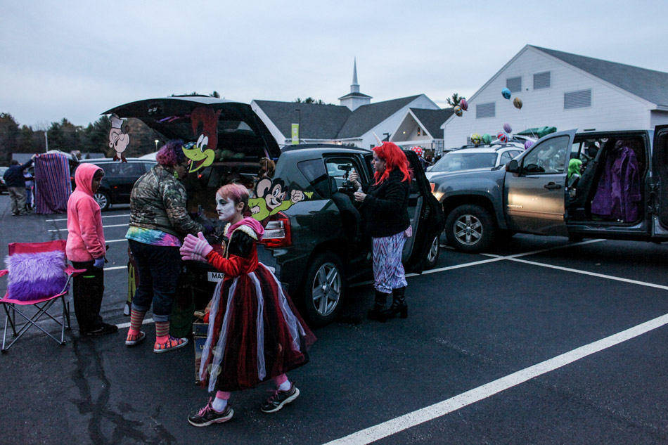 Try this: Trick-or-treating from the back of a car 1