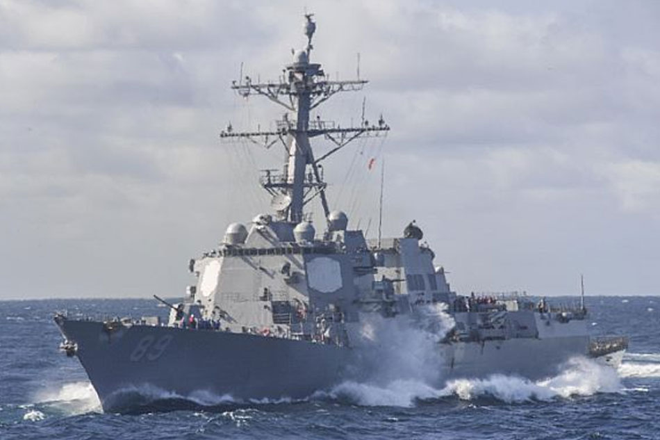 latest news on us warship sails in show of force