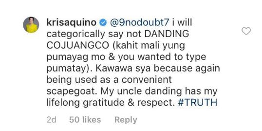 Kris Aquino clears uncle Danding in Ninoy assassination 2