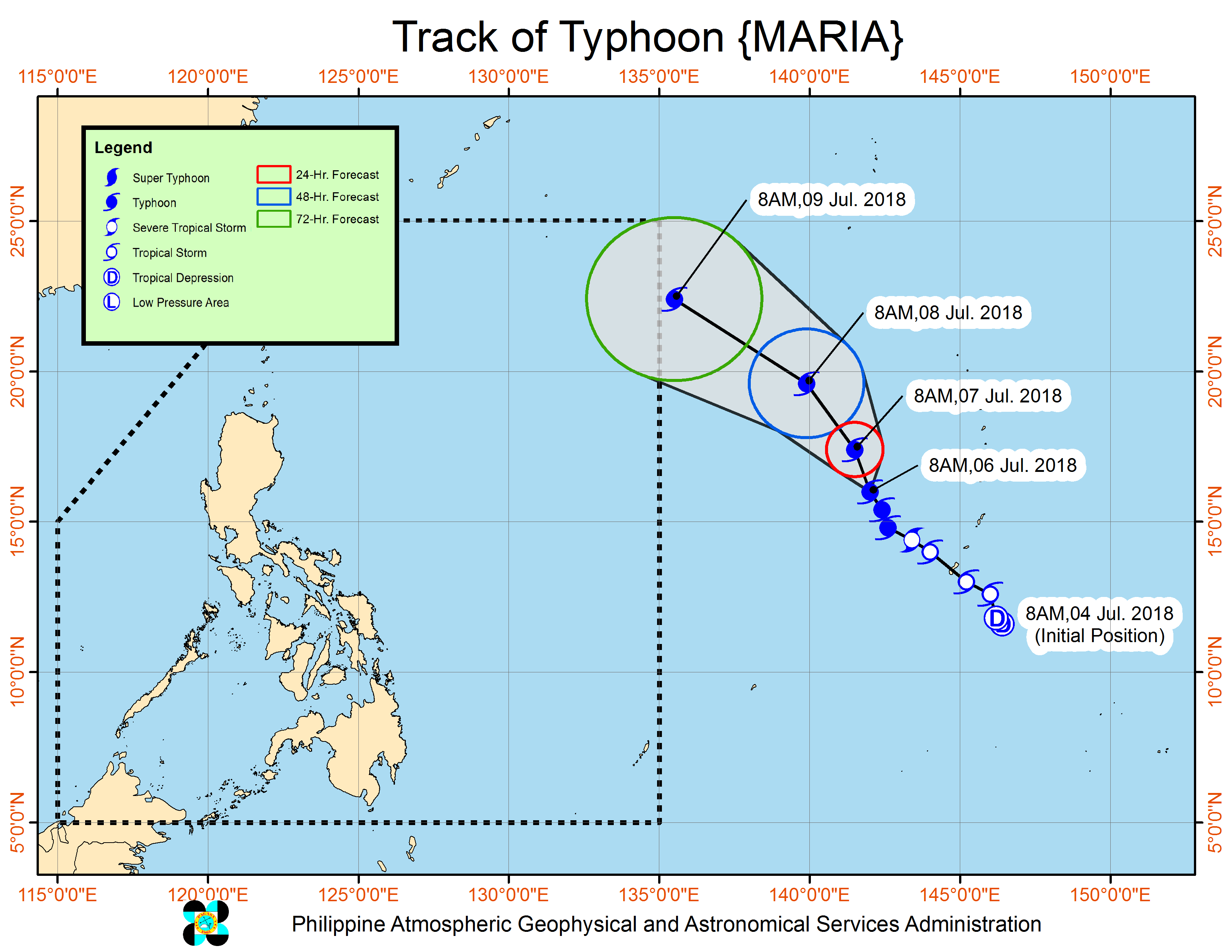 Typhoon &#39;Maria&#39; to enter PAR by Monday 1