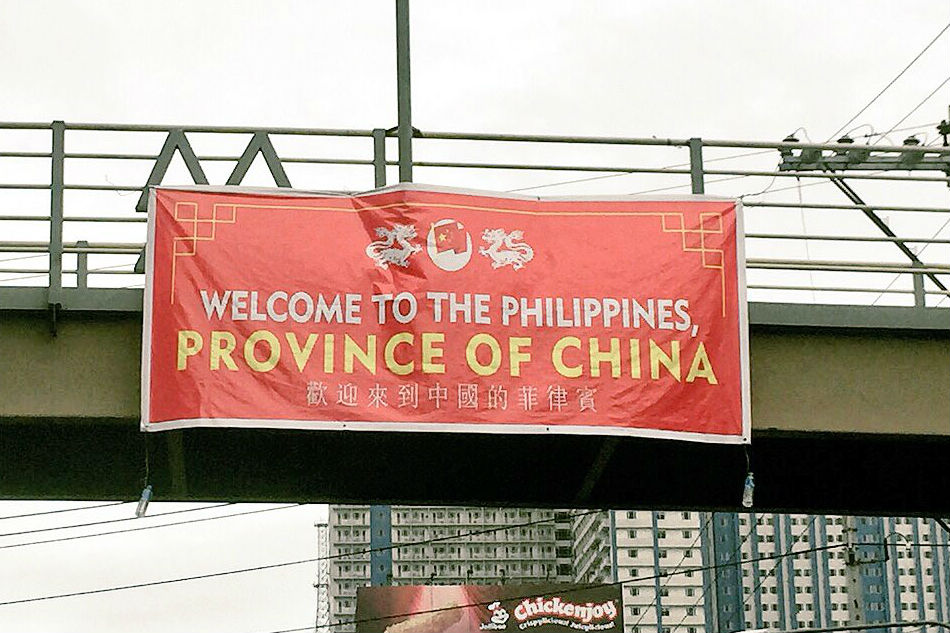 &#39;Philippines, Province of China&#39; banners hung in parts of capital 1