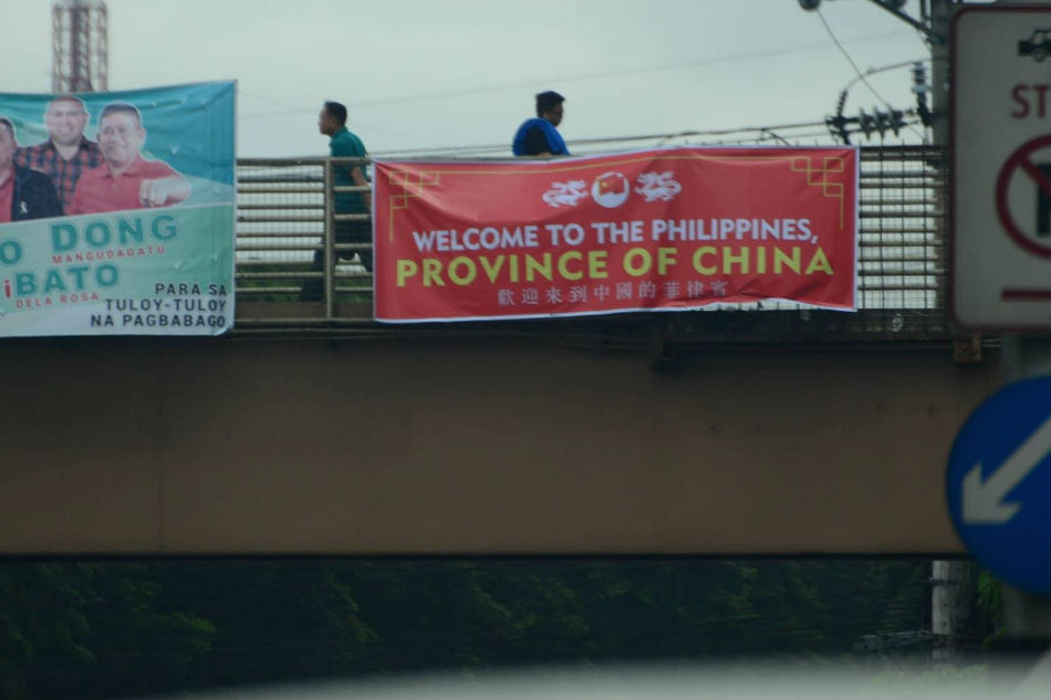 &#39;Philippines, Province of China&#39; banners hung in parts of capital 2