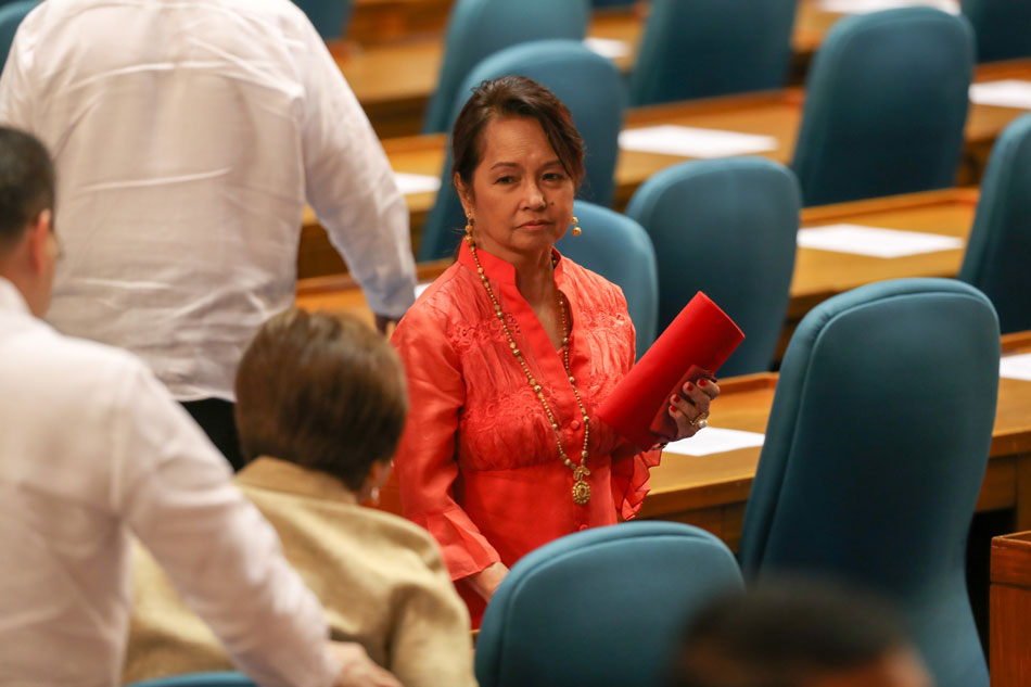 Pampanga 2nd District Representative Gloria Macapagal-Arroyo at the opening session of the 17th Congress, hours before President Duterte's State of the Nation Address (SONA), Monday, July 23, 2018. Jonathan Cellona, ABS-CBN News