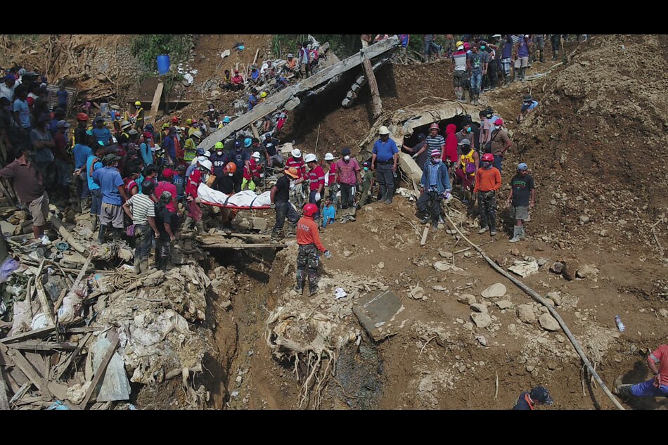 LOOK: Aerial view of retrieval operations in Itogon landslide 10