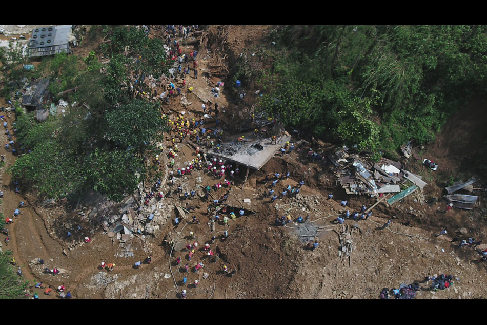 LOOK: Aerial view of retrieval operations in Itogon landslide 3