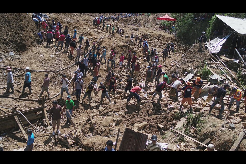 LOOK: Aerial view of retrieval operations in Itogon landslide 4