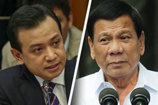 Trillanes, muling binanatan ni Duterte