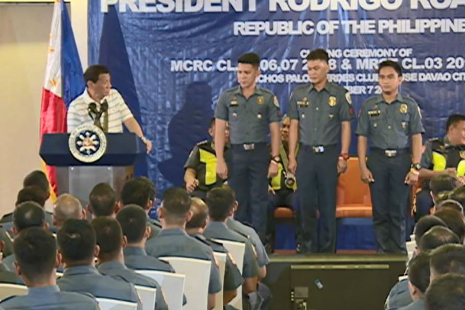 Duterte Gives Motorcycles To 3 Cops Who Topped Police Riding Course Abs Cbn News 8130