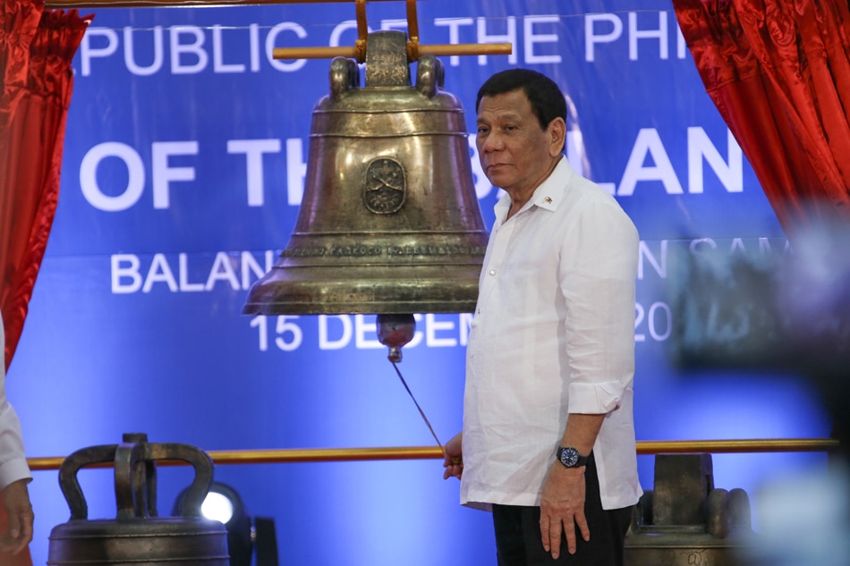 Rodrigo Duterte sa turnover ceremony ng Balangiga Bells noong December 2018