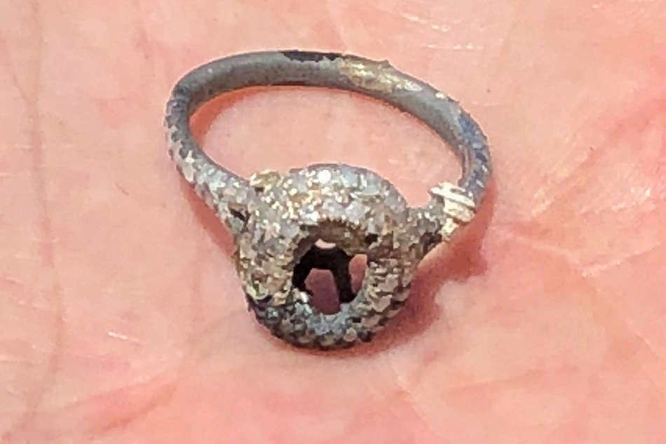 Wedding ring recovered from wildfire-destroyed house