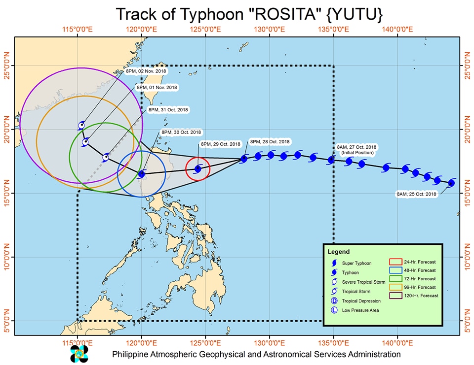 23 areas under Signal No. 1 as Rosita approaches Northern Luzon 1