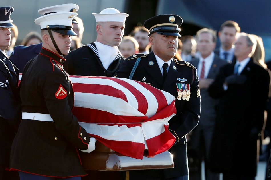 Late president Bush lands in Washington for final farewell | ABS-CBN News