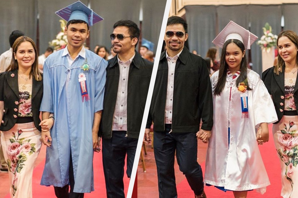 LOOK: Manny, Jinkee Pacquiao proud parents as son Michael bags