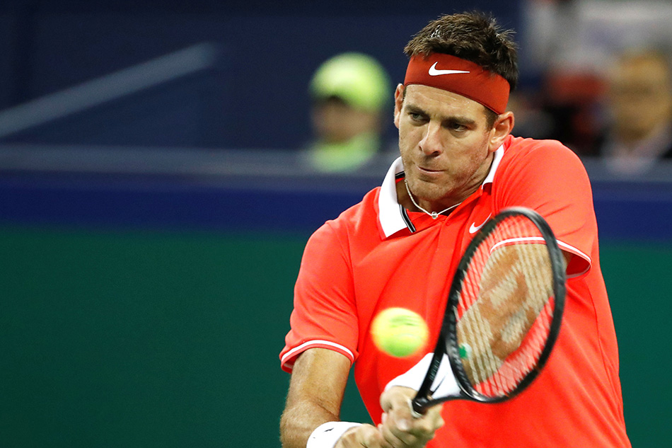 Juan Martin Del Potro Of Argentina In Action Against Borna Coric Of Croatia Juan Martin Del Potro Of Argentina In Action Against Borna Coric Of Croatia