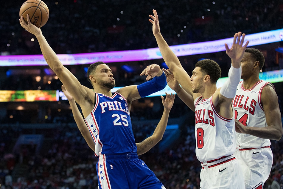 Nba Simmons Notches Triple Double As 76ers Rout Bulls Abs Cbn News