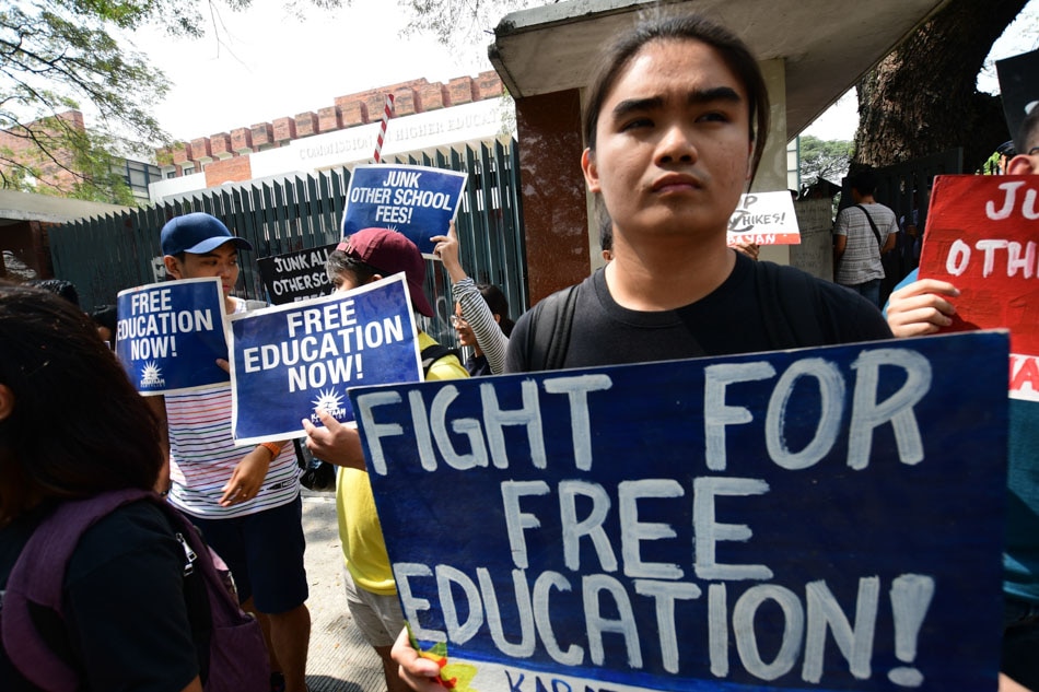 Students Push For Free Education Abs Cbn News