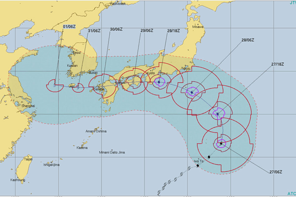 Typhoon barrels towards flood-hit western Japan  ABS-CBN News