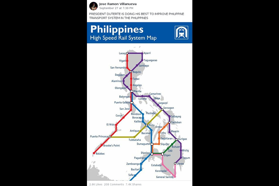 FACT CHECK: No, this is not a map of the Philippines’ high-speed rail ...