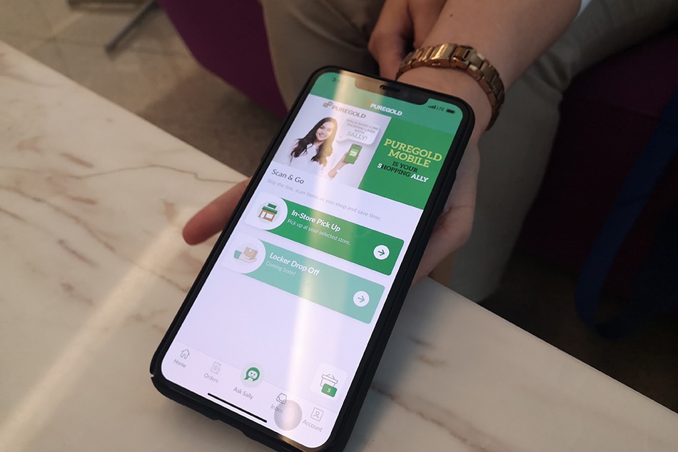 The Puregold Mobile interface. The supermarket chain launched the app on Jan. 31, 2019. Jessica Fenol, ABS-CBN News
