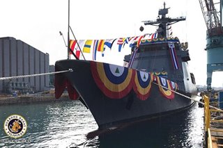 PH Navy's 2nd missile warship takes to the water for the 1st time