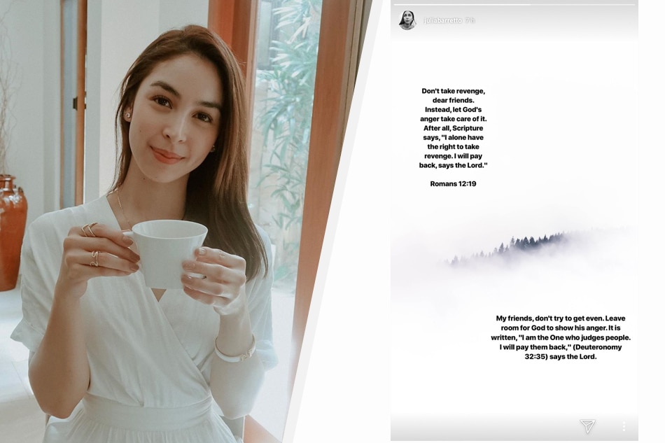 ‘Don’t take revenge’: Amid accusations, Julia Barretto posts Bible verses about getting even 1