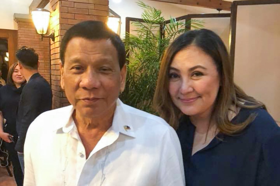 In this file photo, Sharon Cuneta poses with President Rodrigo Duterte, whose administration, she said, has caused the ‘loss of decency’ among many Filipinos. Cuneta was formerly close with the chief executive, whom she once endearingly called ‘Tatay.’ FILE/Facebook: Sharon Cuneta
