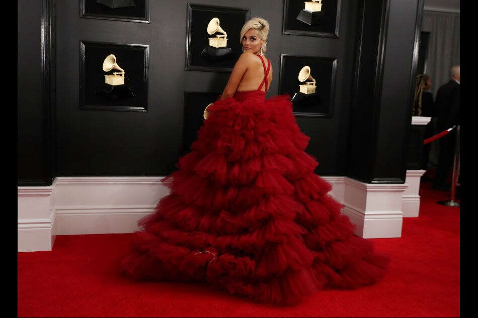 cardi b red gown