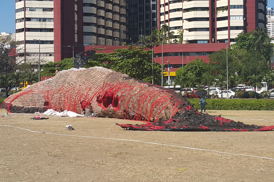 LOOK: Another ‘dead whale’ to remind public about plastic pollution 2