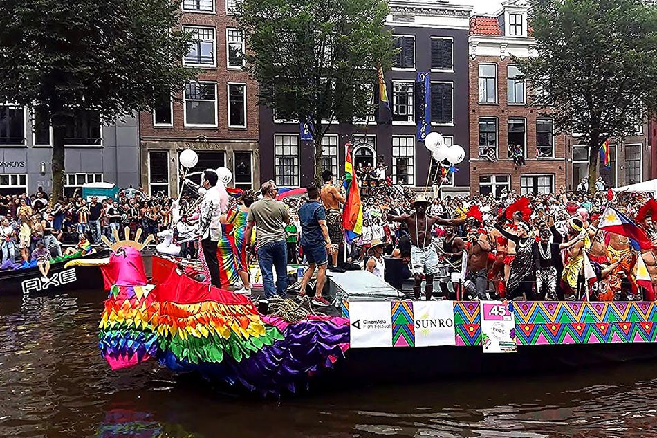 Filipino Lgbts Win 3rd Place In Best Boat Design In Amsterdam Canal Pride Parade Abs Cbn News