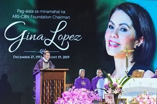 Gina Lopez, ginunita ng pamilya at mga kaibigan